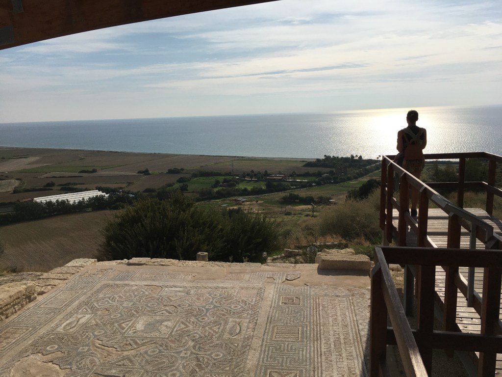 Mosaico de la casa de Eustolius en la antigua ciudad de Kourion